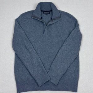 Banana Republic Italian Yarn Wool Slim Fit Grey Zip Up Sweater